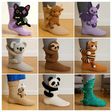 Zoe - Chaussettes Rayées Avec Animaux